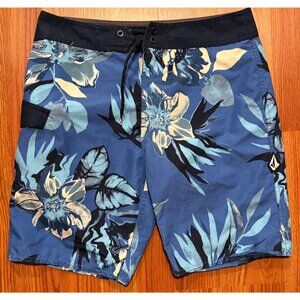 Volcom Mod Tech Board Shorts Mens 29 8" Floral Beach Swim Trunks